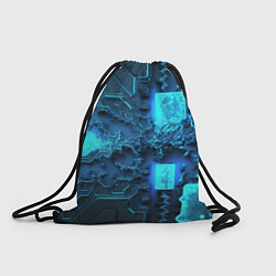Рюкзак-мешок Неоновые плиты из льда, цвет: 3D-принт