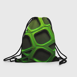 Рюкзак-мешок Объемные зеленые соты, цвет: 3D-принт