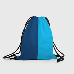 Рюкзак-мешок Двуцветный синий, цвет: 3D-принт