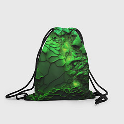 Рюкзак-мешок Объемная зеленая текстура, цвет: 3D-принт