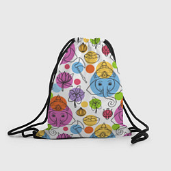 Рюкзак-мешок Индийские слоники, цвет: 3D-принт