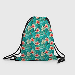 Рюкзак-мешок Летние цветочки паттерн, цвет: 3D-принт