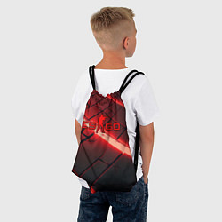 Рюкзак-мешок CS GO red neon, цвет: 3D-принт — фото 2