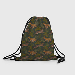 Рюкзак-мешок Зайцы в еловых веточках, цвет: 3D-принт