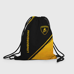 Рюкзак-мешок Lamborghini - gold gradient: надпись, символ, цвет: 3D-принт