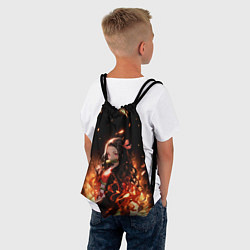 Рюкзак-мешок Незуко и пламя - клинок, цвет: 3D-принт — фото 2