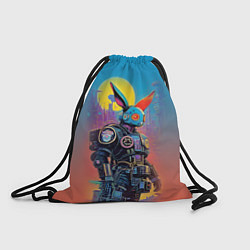 Рюкзак-мешок Кибер-заяц - нейросеть, цвет: 3D-принт