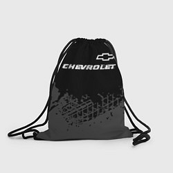 Мешок для обуви Chevrolet speed на темном фоне со следами шин: сим