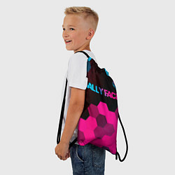 Рюкзак-мешок Sally Face - neon gradient: символ сверху, цвет: 3D-принт — фото 2