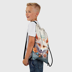 Рюкзак-мешок Цветочная лиса, цвет: 3D-принт — фото 2