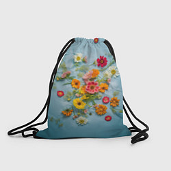 Мешок для обуви Букет полевых цветов на ткани
