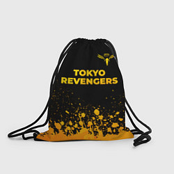 Рюкзак-мешок Tokyo Revengers - gold gradient: символ сверху, цвет: 3D-принт