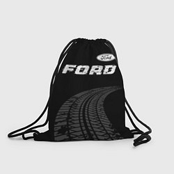Рюкзак-мешок Ford speed на темном фоне со следами шин: символ с, цвет: 3D-принт