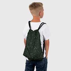 Рюкзак-мешок Текстура зелёный мрамор, цвет: 3D-принт — фото 2