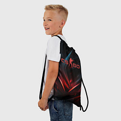 Рюкзак-мешок CS GO dark red black, цвет: 3D-принт — фото 2