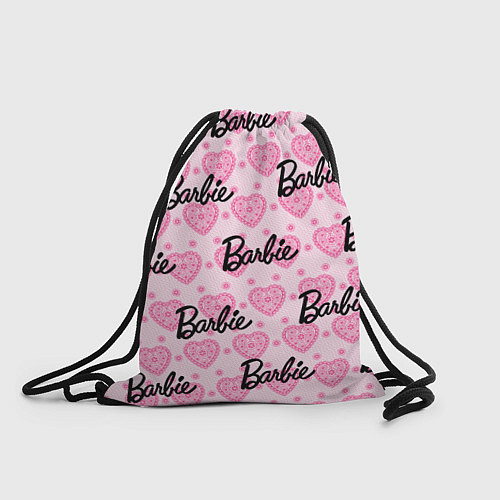 Мешок для обуви Логотип Барби и розовое кружево / 3D-принт – фото 1