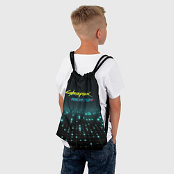 Рюкзак-мешок Cyberpunk logo neon, цвет: 3D-принт — фото 2