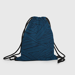 Рюкзак-мешок Стилизация трава тёмно-синий, цвет: 3D-принт