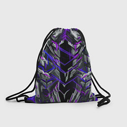 Рюкзак-мешок Киберпанк линии фиолетовые, цвет: 3D-принт