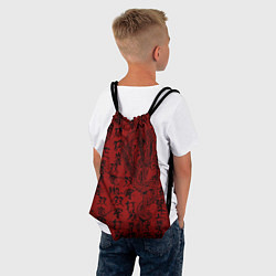 Рюкзак-мешок Красный дракон и катана - иероглифы, цвет: 3D-принт — фото 2