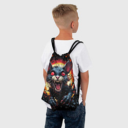 Рюкзак-мешок Кот зомби - comics art style, цвет: 3D-принт — фото 2
