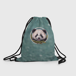 Рюкзак-мешок Милая мордочка панды с бамбуком, цвет: 3D-принт
