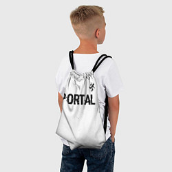 Рюкзак-мешок Portal glitch на светлом фоне: символ сверху, цвет: 3D-принт — фото 2