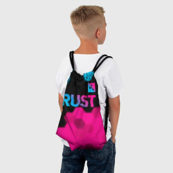 Рюкзак-мешок Rust - neon gradient: символ сверху, цвет: 3D-принт — фото 2