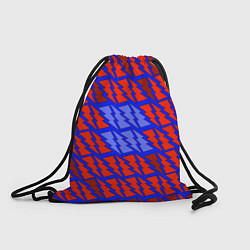 Рюкзак-мешок Ретро молнии красно-синие, цвет: 3D-принт