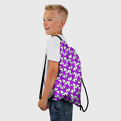 Рюкзак-мешок Ретро звёзды фиолетовые, цвет: 3D-принт — фото 2