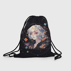 Рюкзак-мешок Девушка с кристаллами, цвет: 3D-принт