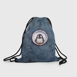 Рюкзак-мешок Маленький забавный пингвинчик, цвет: 3D-принт