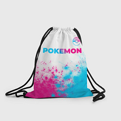 Рюкзак-мешок Pokemon neon gradient style: символ сверху, цвет: 3D-принт