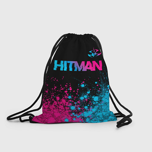 Мешок для обуви Hitman - neon gradient: символ сверху / 3D-принт – фото 1