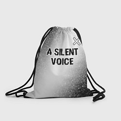Рюкзак-мешок A Silent Voice glitch на светлом фоне: символ свер, цвет: 3D-принт