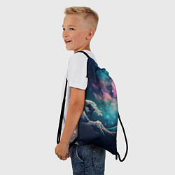 Рюкзак-мешок Космическая Большая волна в Канагаве, цвет: 3D-принт — фото 2