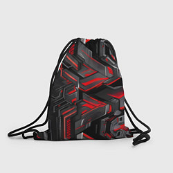 Рюкзак-мешок Красная кибер-броня, цвет: 3D-принт
