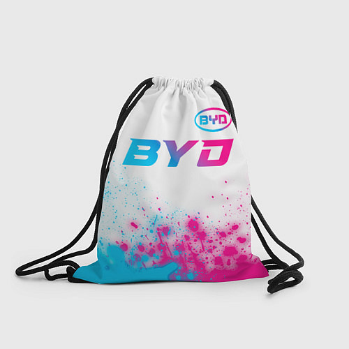 Мешок для обуви BYD neon gradient style: символ сверху / 3D-принт – фото 1