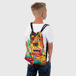 Рюкзак-мешок Зубастые галлюцинации, цвет: 3D-принт — фото 2