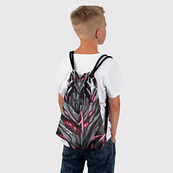 Рюкзак-мешок Красная кибер броня, цвет: 3D-принт — фото 2