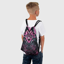 Рюкзак-мешок Розовый лис в стиле арт, цвет: 3D-принт — фото 2