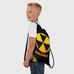 Рюкзак-мешок Fallout - gold gradient, цвет: 3D-принт — фото 2