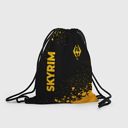 Рюкзак-мешок Skyrim - gold gradient: надпись, символ, цвет: 3D-принт