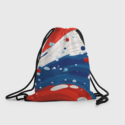 Рюкзак-мешок Брызги красок в цветах флага РФ, цвет: 3D-принт