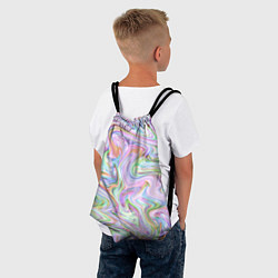 Рюкзак-мешок Абстрактные розовые волны, цвет: 3D-принт — фото 2