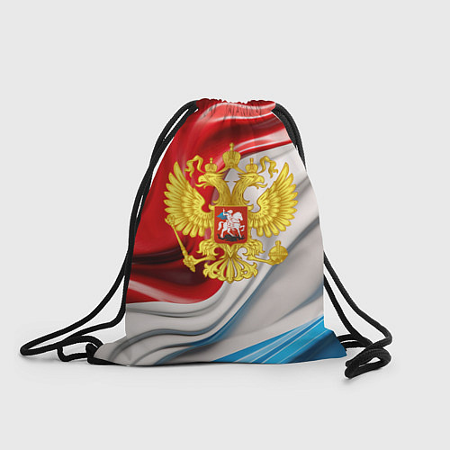 Мешок для обуви Герб России на фоне флага / 3D-принт – фото 1