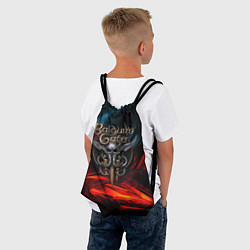 Рюкзак-мешок Baldurs Gate 3 logo, цвет: 3D-принт — фото 2
