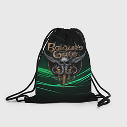 Рюкзак-мешок Baldurs Gate 3 dark green, цвет: 3D-принт