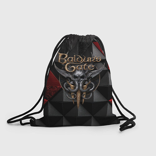 Мешок для обуви Baldurs Gate 3 logo red black / 3D-принт – фото 1