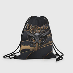 Рюкзак-мешок Baldurs Gate 3 logo dark logo, цвет: 3D-принт
